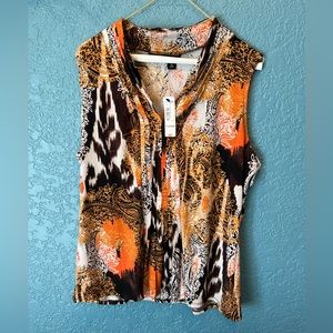 NWT East 5th Ladies XL Sleeveless Blouse